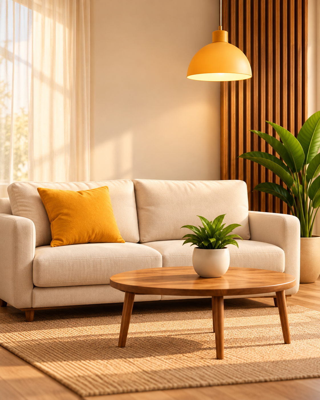 A warm, welcoming family living room